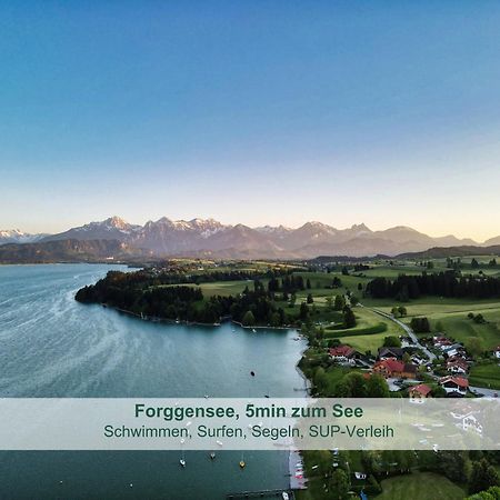 Chalet - Ferienwohnungen - Biohof Stoeger - Panoramasuedbalkon - Grandiose Aussicht Auf See, Berge Und Schloss Neuschwanstein Rieden Dış mekan fotoğraf
