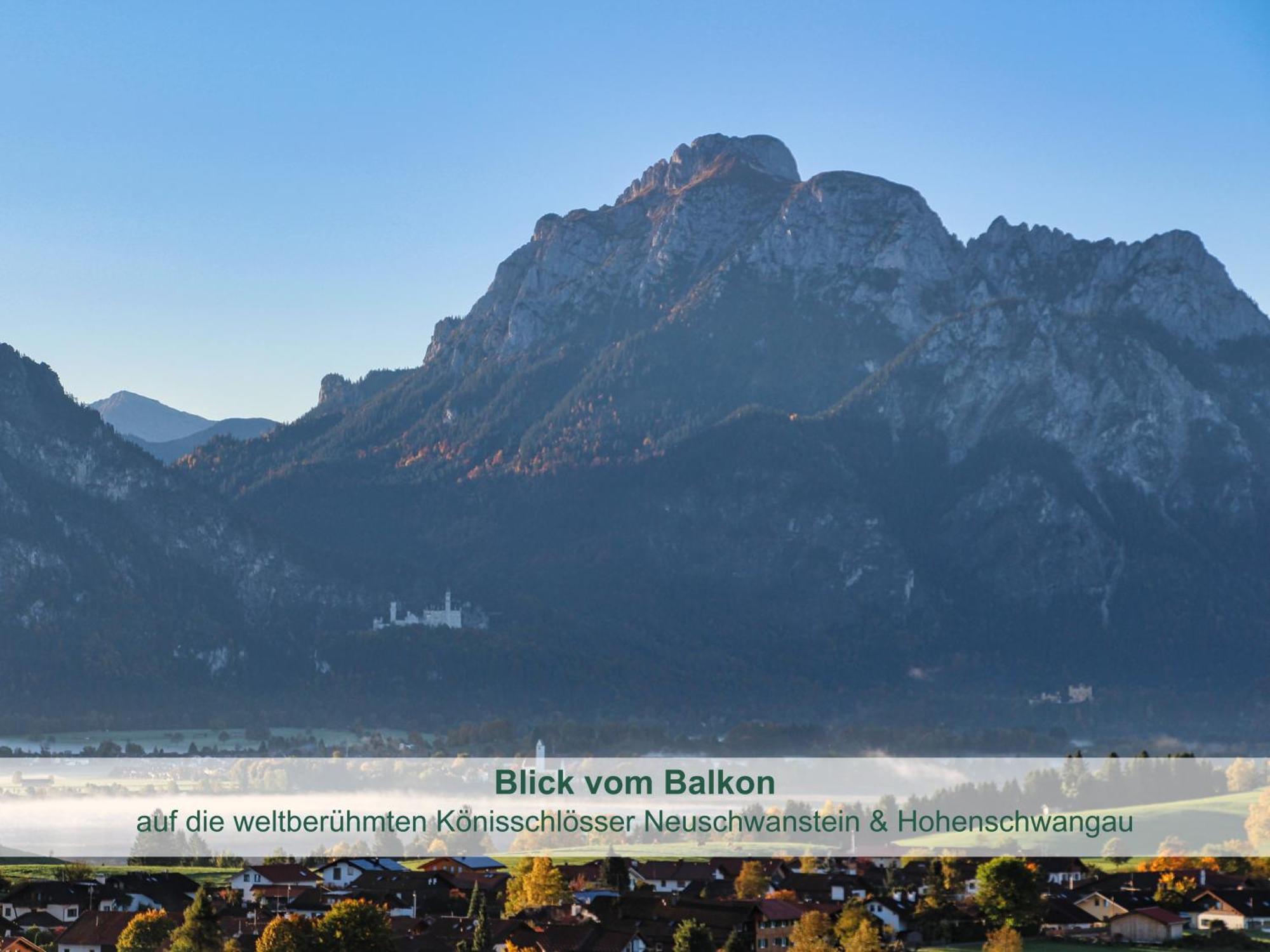 Chalet - Ferienwohnungen - Biohof Stoeger - Panoramasuedbalkon - Grandiose Aussicht Auf See, Berge Und Schloss Neuschwanstein Rieden Dış mekan fotoğraf